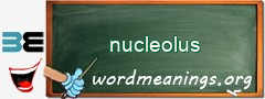 WordMeaning blackboard for nucleolus